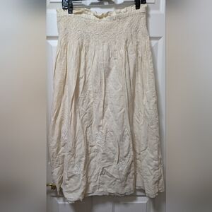 Current/Elliott Boho The Rancher Convertible Skirt Size 2 Medium M NWT Cream